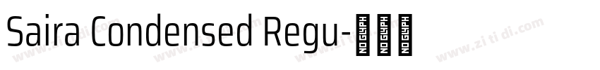 Saira Condensed Regu字体转换